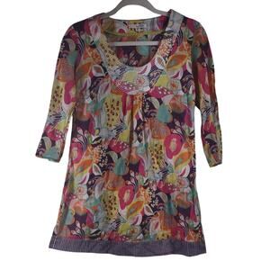 Boden Colorful Mini Dress in Cotton, Size 2